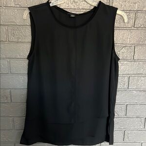 Metaphor Black Boxy Sleeveless Blouse